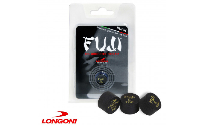 Наклейка для кия Longoni Fuji Black ø14мм Soft 1шт.